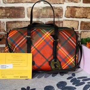 Dooney & Bourke  barrel satchel red Plaid Handbag